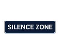 Silence Zone Noise Free Metal Tin Sign