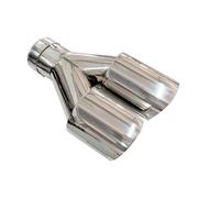 Silencer 1PCS Exhaust Tip Car Modify Double Outlet Pipe Nozzle Decoration Stainless Tail Pipes Muffler Car Tailpipe(R 63MM IN 101MM OUT)