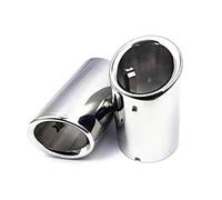 Silencer For VW For GOLF MK6 For MK7 2009-2016 For POLO 2012-2014 Muffler Tip Stainless Steel Exhaust Nozzle Car Tailpipe(Titanium Black 2PC)