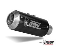 SILENCER MIVV MK3 GLOSSY CARBON FOR KAWASAKI NINJA 125 2019-2024