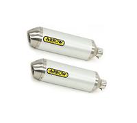 Arrow Thunder Approved Aluminium Kawasaki Z 1000 ´10-20 Homologated Muffler Silver Homologated unisex