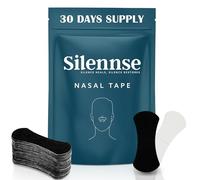 Silennse 30 Pcs Nasal Strips (Black) - Anti Snoring for Men & Women, Nasal Dilators, Nose Tape for Breathing, Snore Stopper, Nasal Tape to Stop Snoring