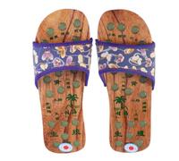 SILENRADAWN 1 Pair Magnetic Massage Shoes with Adjustable Strap Design and Pu Wood Material, Promotes Blood Flow for Relief, Healthcare Gift for Family and Friends, Navy Summer Slippers Size