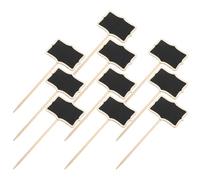 SILENRADAWN 10 Pcs Mini Wooden Blackboard Plant Labels with Stakes, Multi-Functional Garden Tags for Plant Pot Sign and Table Setting, Versatile Wood Material for Gardening Lovers