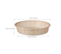 SILENRADAWN 100 Pcs 4-inch Beige Mini Tart Pans for Baking Small Pies and Muffins, Oven and Microwave Safe Baking Cups for Home and Party Use