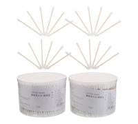 SILENRADAWN 1000pcs Cotton Swabs Double Ended Spiral round Pointed Tips Wooden Makeup Applicator Precision Cleaning Versatile Applicator for Travel Cosmetic Use