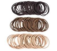 SILENRADAWN 100pcs Earth Tone Elastic Hair Ties Bulk High Stretch Ponytail Holders for Women Sturdy Thick Hair Bands for Daily Use