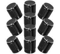 SILENRADAWN 10pcs Aluminium Alloy Guitar Tone Potentiometer Volume Control Rotary Encoder Knobs Sl lack Metal Caps Protection for Electric Guitar in Scenarios