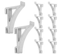 SILENRADAWN 10pcs Aluminium Freezer Shelf Clips for Reliable Refrigerator Support, Space Optimisation with Secure Shelf Buckles, Suitable for Freezer and Beverage Cabinet Accessories