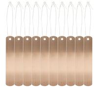 SILENRADAWN 10pcs Copper Plant Label Tags Nursery Garden Markers Gardening Hanging Tags for Easy Identification and Display of Plant Names, Sturdy Metal Labels for Outdoor Garden Decoration