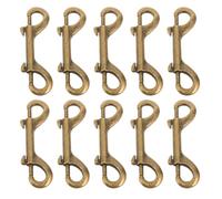 SILENRADAWN 10pcs Double Ended Spring Snap Clips, Zinc Alloy Metal Hooks for Dog Leash and Pet Collar, Heavy Duty Sturdy Clips with Easy Operation for Daily Walks and Outdoor Adventures
