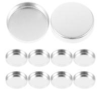 SILENRADAWN 10pcs Empty Makeup Pan Eyeshadow Tray 0.5g Silver Aluminum Lightweight Stylish Simple DIY Eyeshadow Suitable for Travel Female Family Members and Friends