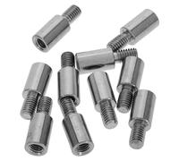 SILENRADAWN 10pcs Joystick Handle Extender Kit for Gaming Joysticks with Easy Installation and Improved Accuracy, 1.5cm Iron Silver Plated Shaft Enhancer for Fighting Games Players