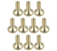SILENRADAWN 10pcs Lamp Knob Replacement Lamp Turn Switch Knobs Iron Material Golden Colour Enhances Aesthetic Appeal User-Friendly Design for Environments Where Lighting Plays A Crucial Role