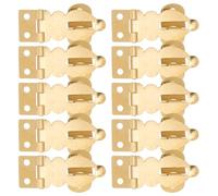 SILENRADAWN 10pcs Mini Brass Padlock Hasp with Screws, Solid Copper Locking Mechanism for Chest and Cabinet, Versatile Application for Travel and Home, Luxurious Retro Appearance