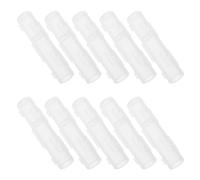 SILENRADAWN 10pcs Plastic Makeup Brush Covers Dustproof Protector Caps for Cosmetic Brushes Sleeve Guard 68# Rectangular Top 6mm x Round Bottom 6mm Travel Cosmetic Storage Accessories