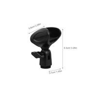 SILENRADAWN 10pcs Universal Mic Clip Holder Black Plastic Spring Microphone Clamp with 3/8 Thread Knob Adjustable Microphone Stand Clip for Radio Broadcasting Studio and Stage Use