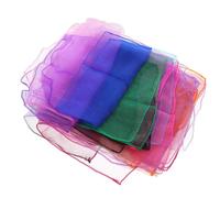 SILENRADAWN 12pcs Gradient Color Juggling Dance Scarves, Skin-friendly Gauze Material, 60x60cm Lightweight Scarves for Dance Groups and Bag Decoration Random Color