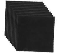 SILENRADAWN 12pcs Musical Instrument Cleaning Cloths Superfine Fiber Microfiber Wiping Cloths Suitable for Delicate Surfaces Reusable Black Guitar Ukulele Surface Cleaning