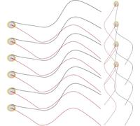 SILENRADAWN 15pcs Piezo Disc Elements Contact Microphone Pickup for Stringed Instruments, Brass Material with 33cm Cable, Easy to Install and Enhanced Sound for Musicians and Guitar