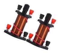 SILENRADAWN 2 Pcs Physics Experiment Copper Coils for Teaching Purposes, Electromagnetic Induction Coil Set with Easy to Store Copper Material, for Schools and Secondary Level Science