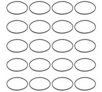 SILENRADAWN 20pcs 2mm Square Rubber Tape Recorder Belts Replacement for Cassette Player and Dvd Drive, Mixed Sizes 75-100mm, Compatible Portable Audio and Tape Decks