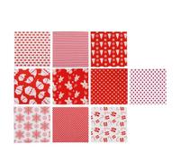 SILENRADAWN 20pcs Christmas Patchwork Cotton Fabric Bundle for Quilting and Craft Sewing, Multi-Purpose DIY Cloth with Classic Christmas Patterns, Easy to Use for Bags and Kitchen