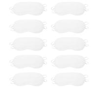 SILENRADAWN 20pcs Disposable Eye Covers Breathable White Polyester Lightweight Blank Eye Protectors Help Fall Asleep and Release Stress for Sleeping and Take A Nap
