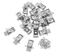 SILENRADAWN 20pcs Spring Clips for Downlight Lamp Holder with Screws, Strong Fixed Spring Clamps for Recessed Panel Lights, Light Securing Mounts for Ceiling Lamp Fixtures