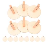 SILENRADAWN 20pcs Wooden Mini Picture Clamps Reusable Sturdy Memo Holders for DIY Projects and Crafting, for Artists and Crafters