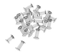 SILENRADAWN 24pcs Metal Spring Shaking Head Bases with Double-sided Nano Adhesive, 4cm and 3cm Classic Crochet Doll Display Stands for Car Dashboard and DIY Craft Decoration