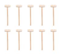 SILENRADAWN 25pcs Mini Wooden Mallet Hammer Set Multi-Purpose Sturdy Wood Hammers for Cake and Crab Shells for Planet Cake Decoration