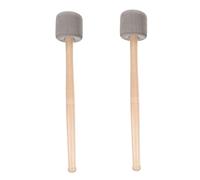 SILENRADAWN 2pcs Big Drumstick Drum Mallets Sticks Percussion Mallets Head Wood Handle for Bass Drum Stick Drumstick for Percussion Instrument