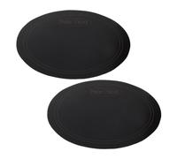SILENRADAWN 2pcs Black Drum Head Reinforcement Patch for Plastic Beater Abs Material Kick Drum Beater Patch and Prevents Indentation