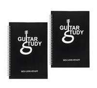SILENRADAWN 2pcs Blank Guitar Tablature Book with 6 String Chord Fingering Chart, Strong Binding and Organized Space for Songwriting, 50 Sheets Each, for Solo Practice and Band Rehearsal