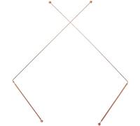 SILENRADAWN 2Pcs Copper Divining Rods Beaded Ends for Treasure Hunting and Spiritual Energy Detection, Compact and Lightweight Water Divining Rods for Outdoor Use