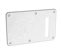 SILENRADAWN 2pcs Electric Guitar Back Plate Cover with Screws, White Iridescent Tremolo Cavity Protector for ST Series, Control Cavity Shield Replacement Accessory