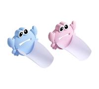 SILENRADAWN 2pcs Faucet Extender with Cartoon Crab Design Easy Install Pp and TPE Material Safe Tap Extender for Bathroom and Kitchen Use Rounded Corner