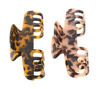 SILENRADAWN 2pcs French Style Hat-friendly Claw Clip for Women with Curved Tortoise Shell Design, Secure Hold and Easy One-handed Use, for Curly and Thick Hair, for Everyday Use under Hats