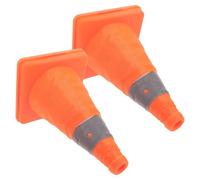 SILENRADAWN 2pcs Portable Traffic Safety Cones with Reflective Stripes, Foldable Plastic Road Cones for Parking Lots and Construction, Sturdy and Not Easy to Tear