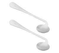 SILENRADAWN 2pcs Stainless Steel Adaptive Utensils for Elderly with Hand Tremors, Angled Spoon and Fork Set to Flexibility and Control, Easy to Clean Convenient Eating Aid for Adults