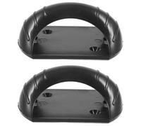 SILENRADAWN 2pcs Suction Cup Handle Adhesive Cabinet Handle Pull, Plastic Black, for Sliding Windows, Cabinets, Bathroom Glass Doors and Fridge Lid