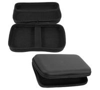 SILENRADAWN 2pcs Travel Cable Organizer Bag for Electronic Accessories and Batteries with Multi-partition Design, Multiple Pockets, and Long-lasting Use, Stylish Eva Material Case for Travel Black
