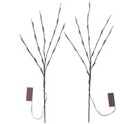 SILENRADAWN 2pcs Tree Branches Night Light Decorative Lamp for Galleries Showrooms 20 Lamp Beads Plastic Battery Powered Creative Outlook Relax Atmosphere Christmas Lighting