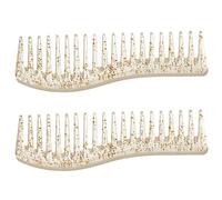 SILENRADAWN 2pcs Wide Teeth Anti-static Hair Comb Set for Women, Plastic Material with Resistance to Cracking, for Thick, Curly, and Wavy Hair Styling and Detangling
