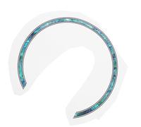 SILENRADAWN 3d Sound Hole Sticker Sound Hole Ring Sticker Guitar Decorative Edge Easy Removal Unique Color Shift Sky-blue 3d Printing Fashionable Elegant Eye-catching Design Acoustic Guitar