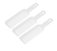 SILENRADAWN 3pcs Anti-static Hairdressing Combs for Hair Salons, White Plastic Arc-shaped Combs Rounded Teeth, Heat-resistant Haircut Brushes for Professional Hair Styling