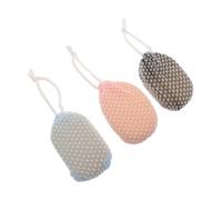 SILENRADAWN 3pcs Japanese Body Exfoliator Towel Set with High-Density Mesh for Deep Exfoliation and Dead Skin Removal, Suitable for Shower and Humid Bathrooms, Made of Polyester and Sponge