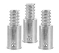 SILENRADAWN 3pcs Metal Threaded Connectors American Standard 22mm Thread Iron Pole Adapter for Broom Secure and Stable Connection Easy Installation Silver for Cleaning Scenarios