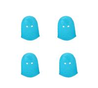 SILENRADAWN 4 Pcs Silicone Guitar Finger Guards for Mandolin and Banjo, Easy to Put and Take, Comfortable to Wear, Blue Finger Caps for Beginners and Guitarists